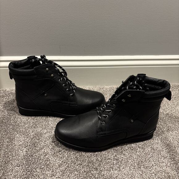 New David Tate Peak Boots Black Pebble US Women's 11W - Picture 1 of 9